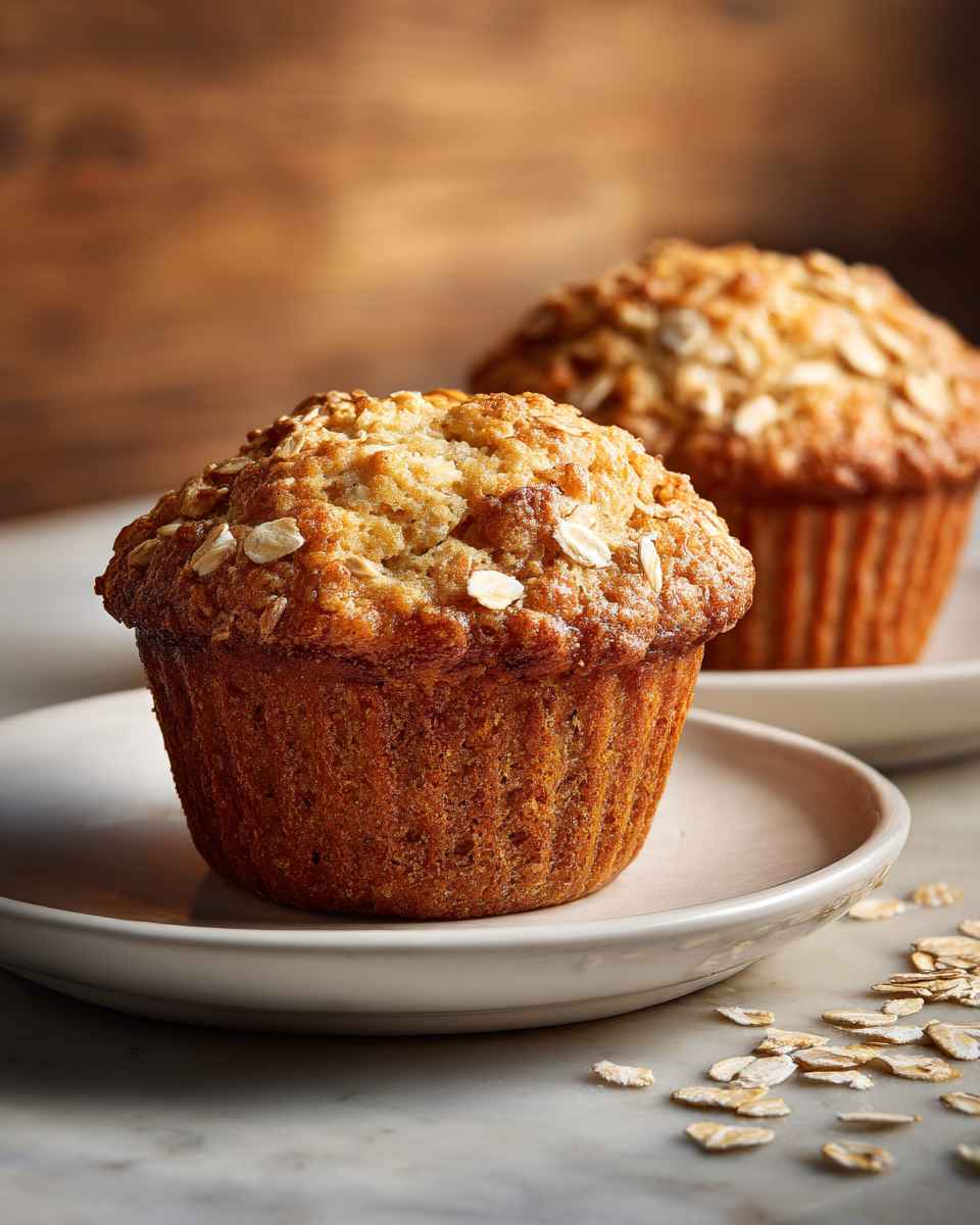 Fluffy Buttermilk Oatmeal Muffins