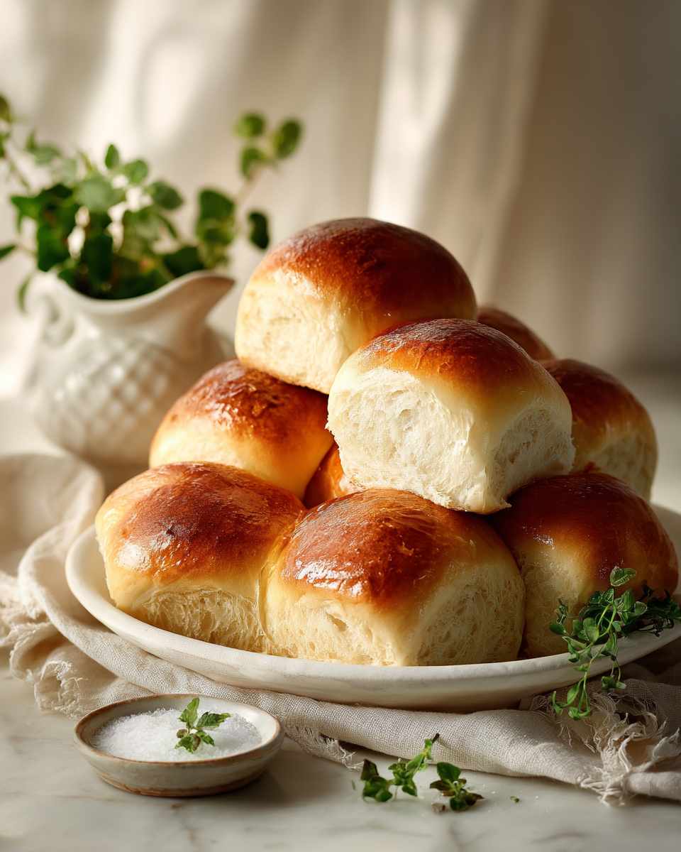 Fluffy Buttery Yeast Dinner Rolls