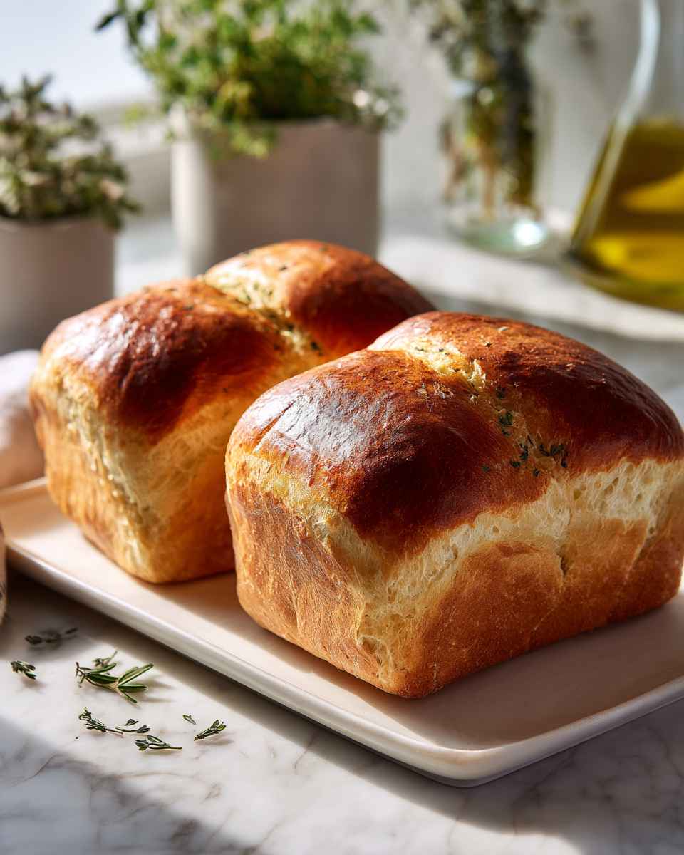 Fluffy Homemade Bread Loaves