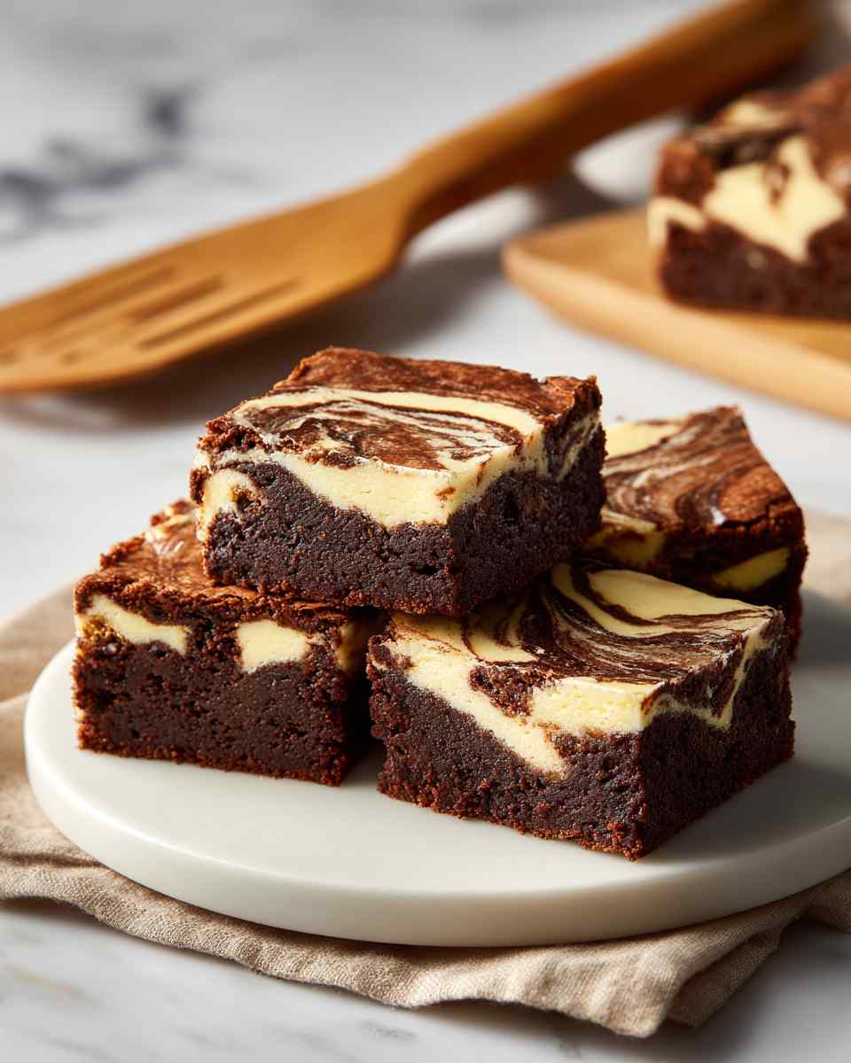 Fudgy Cheesecake Swirl Brownies