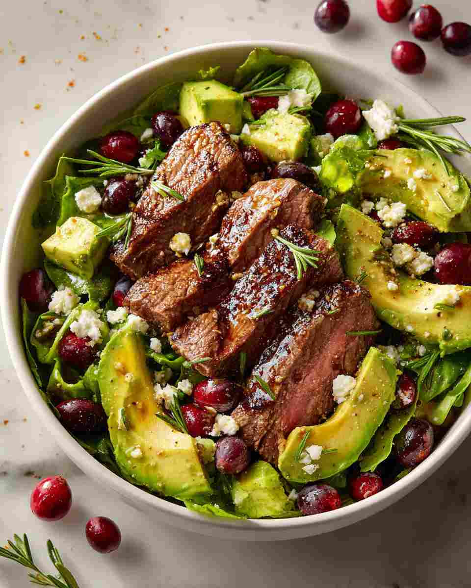 Grilled Balsamic Steak and Avocado Salad