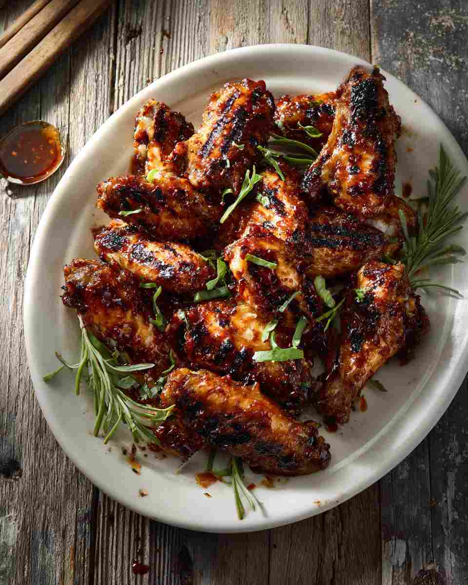 Grilled Barbecue Chicken Wings
