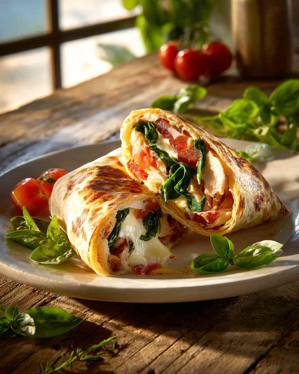 Grilled Bruschetta Chicken Wraps