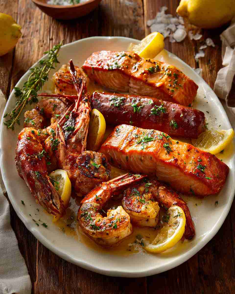 Grilled Cajun Seafood and Sausage Packets