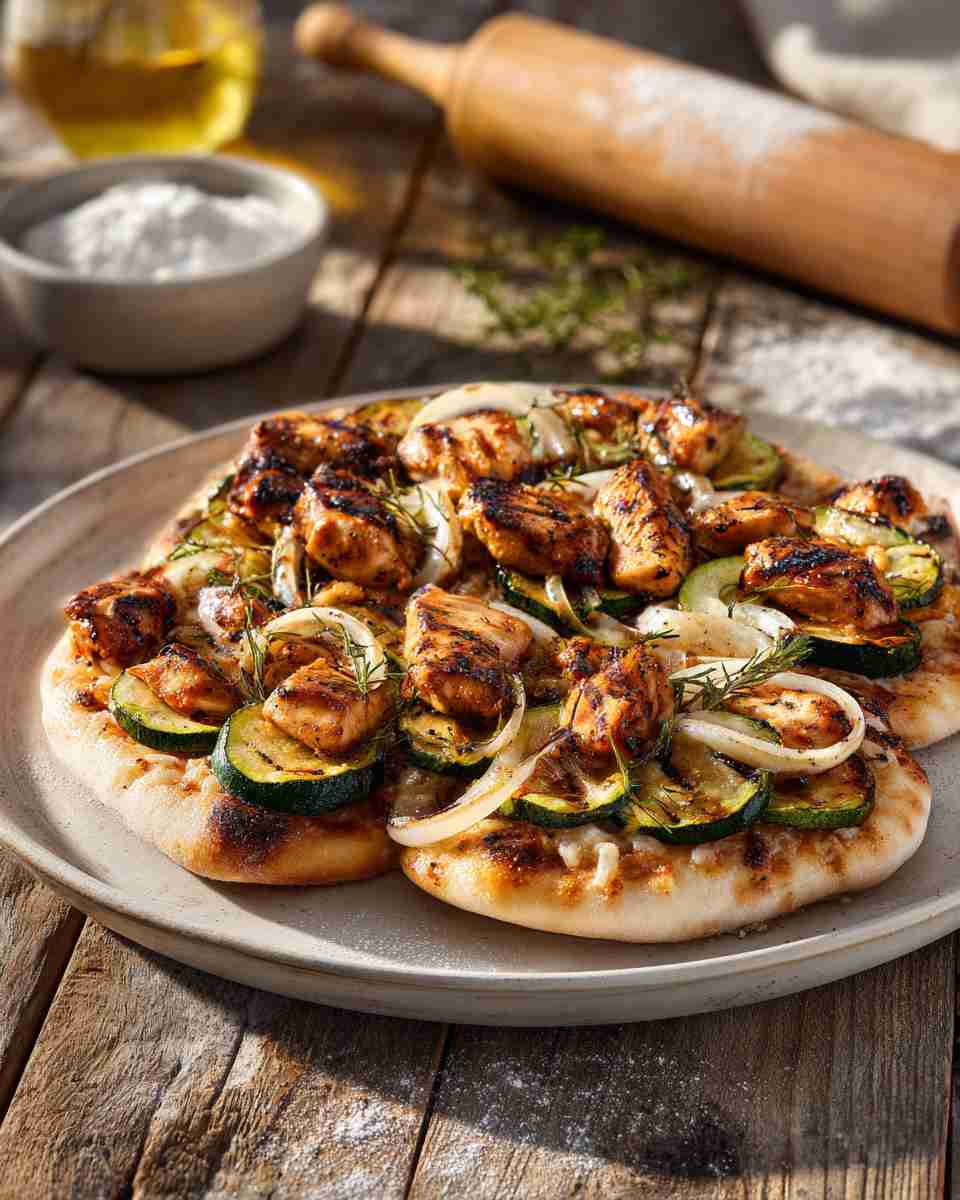 Grilled Chicken and Veggie Pizza Packets