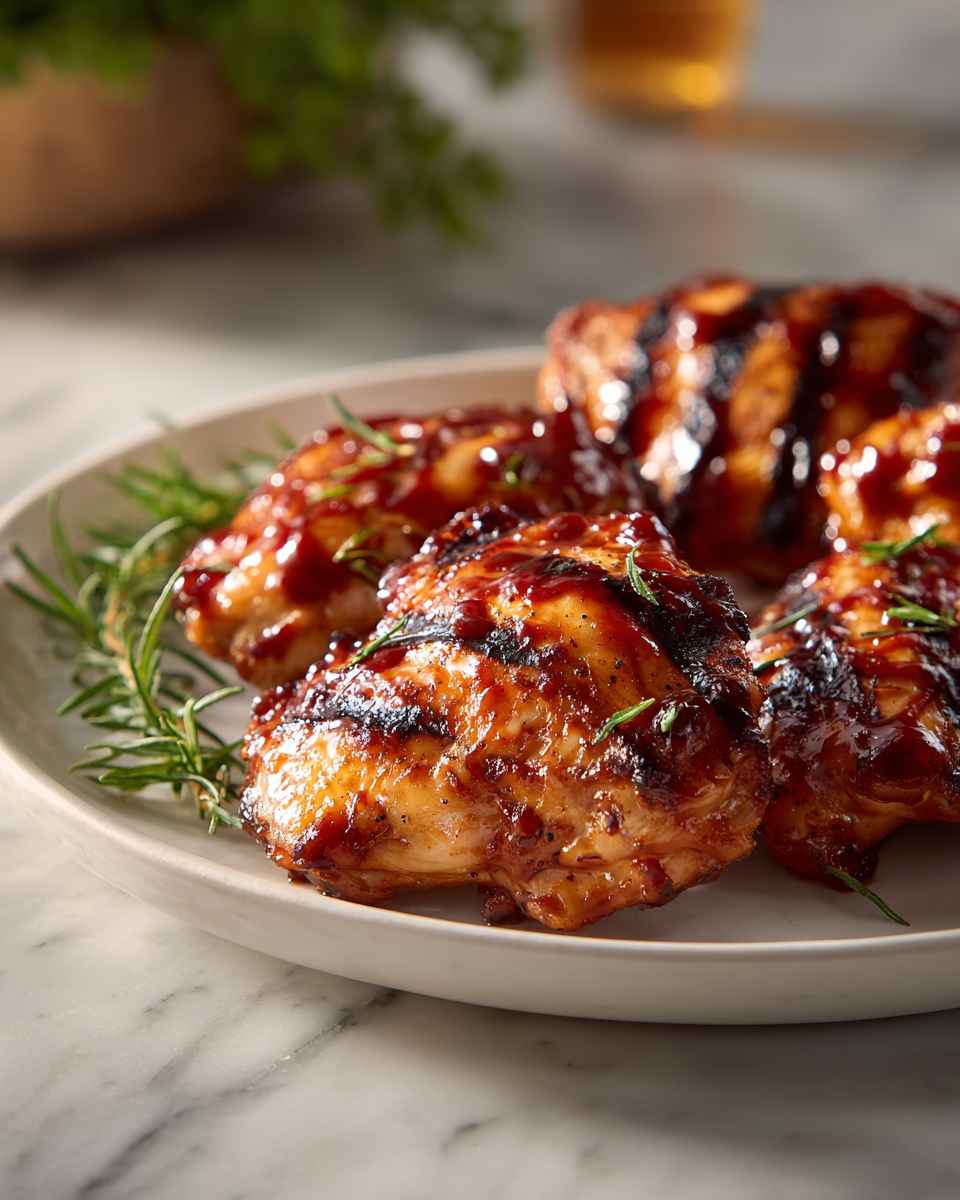 Grilled Marinated Chicken with Tangy Barbecue Sauce