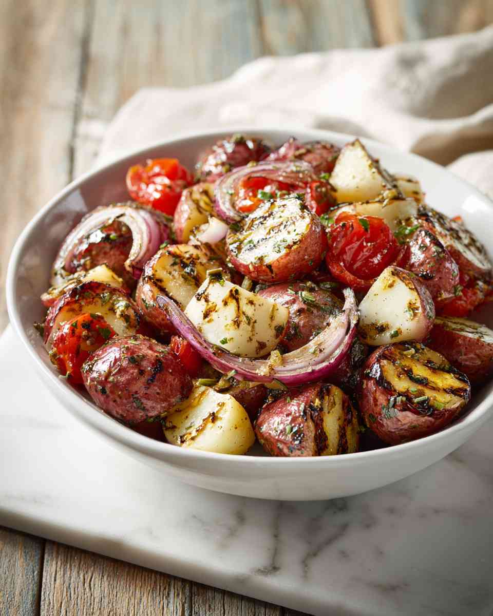 Grilled Red Potato Salad with Balsamic Vinaigrette