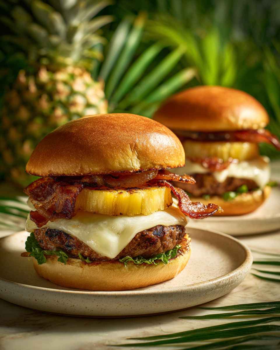 Grilled Teriyaki Pineapple Burgers