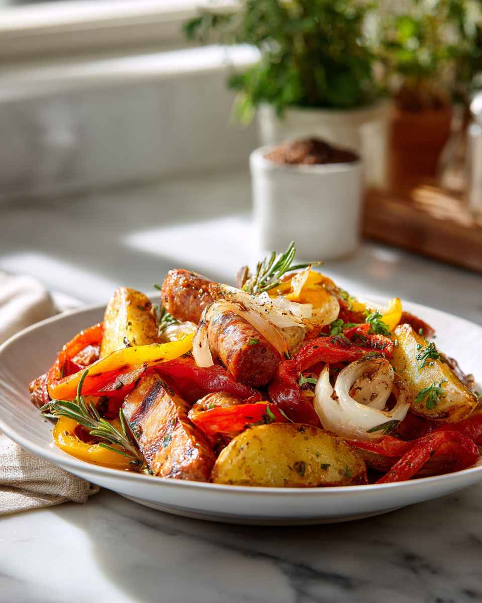 Grilled Vegetable and Sausage Packets