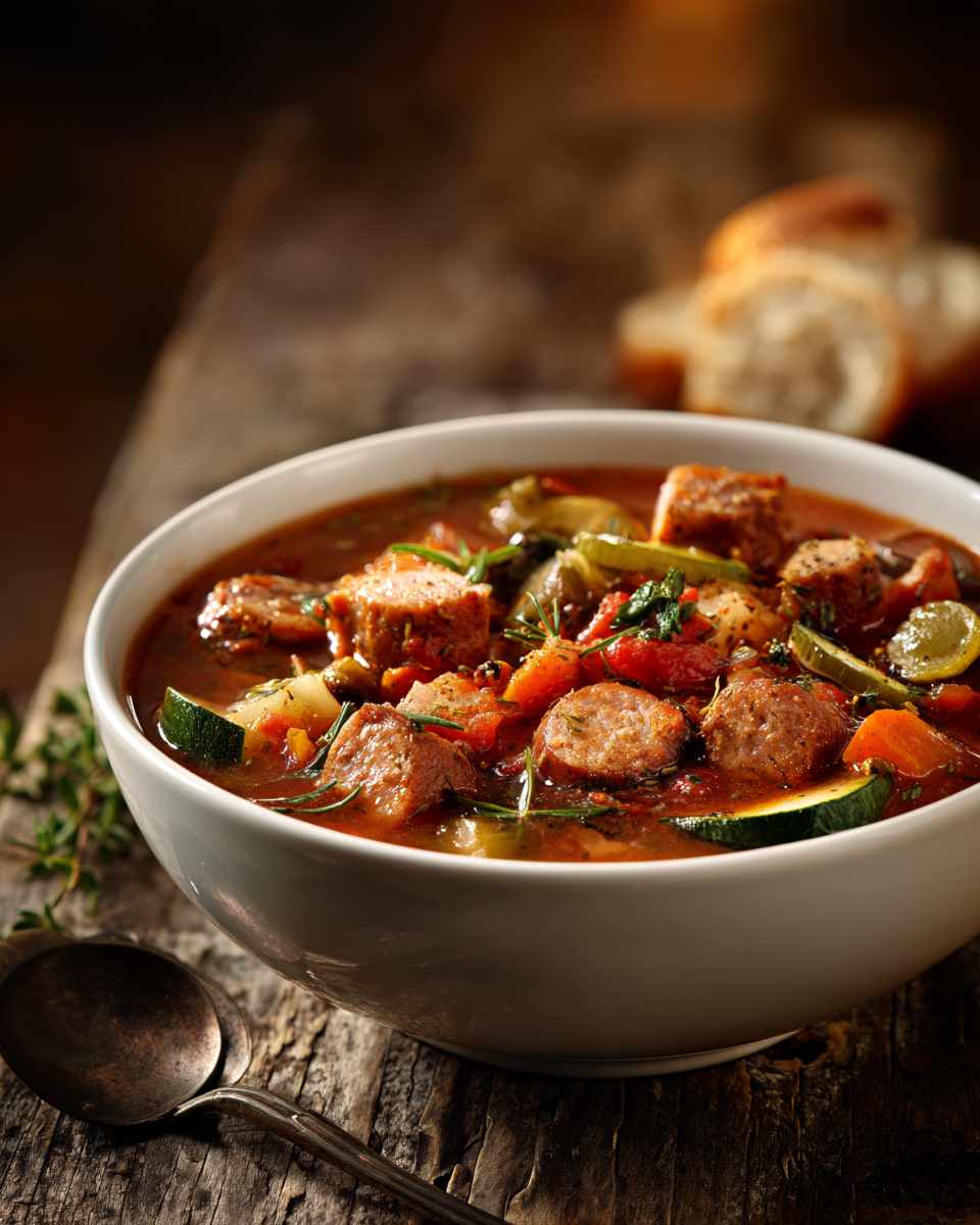 Hearty Andouille Sausage and Vegetable Soup