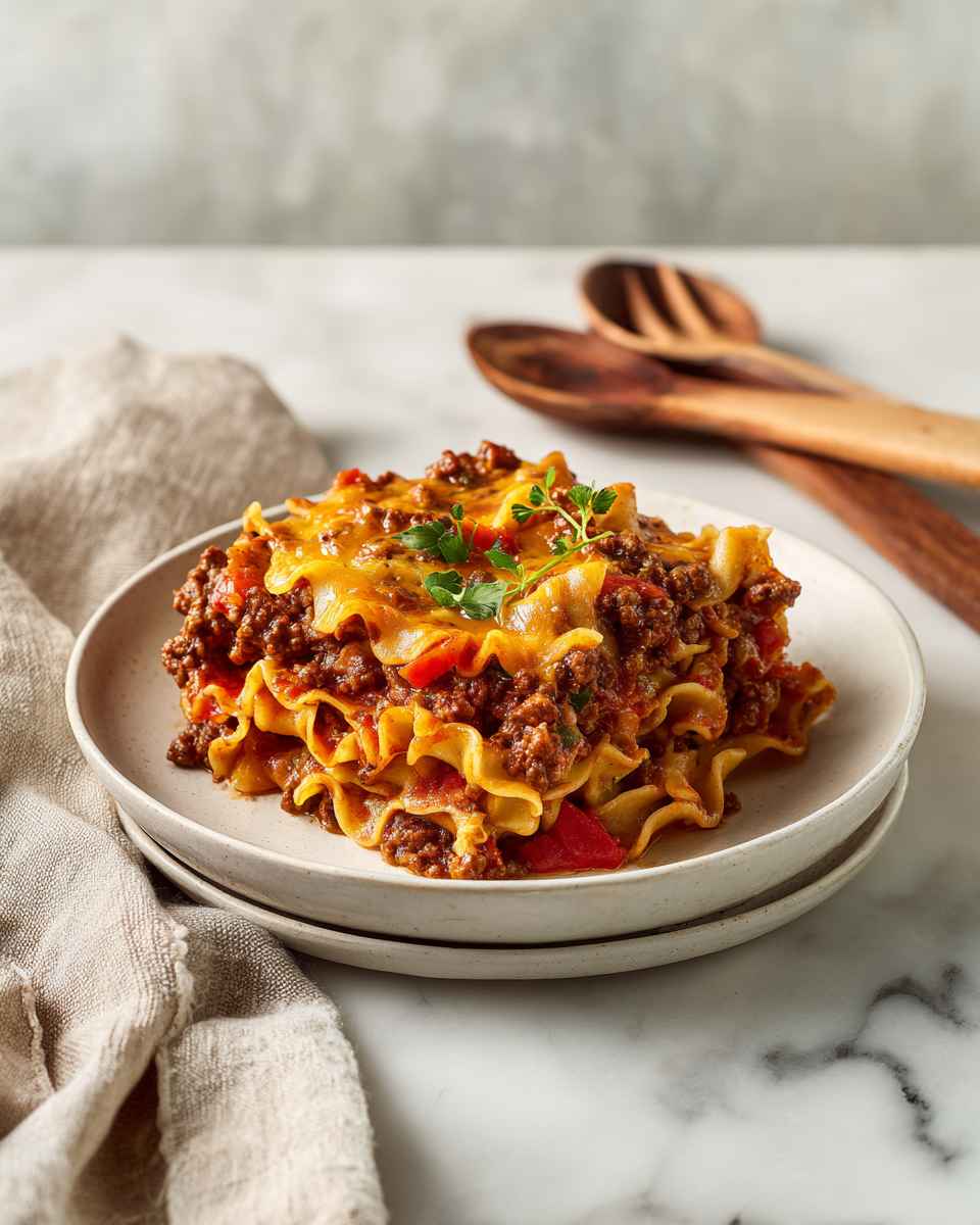 Hearty Beef and Noodle Bake