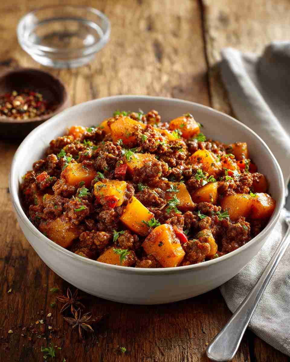 Hearty Butternut Squash and Ground Beef Chili