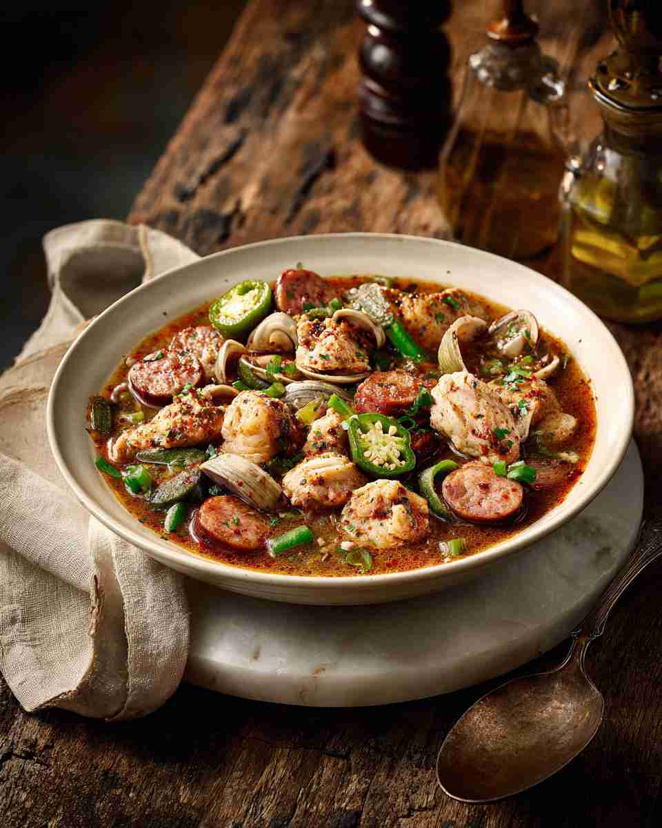 Hearty Cajun Chicken and Sausage Gumbo
