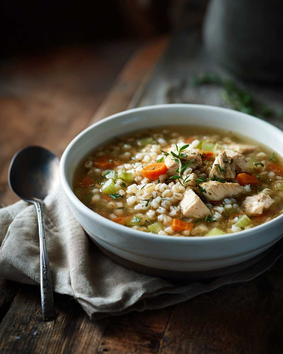 Hearty Chicken and Barley Soup