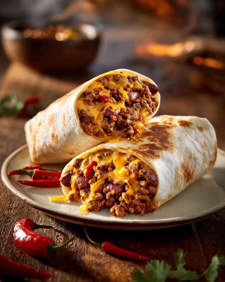 Hearty Ground Beef Burritos