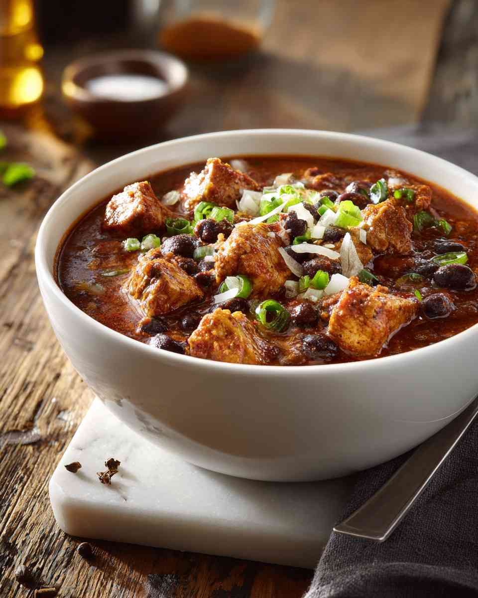 Hearty Pork and Black Bean Chili