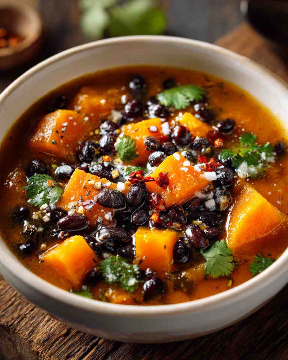 Hearty Pumpkin and Black Bean Soup