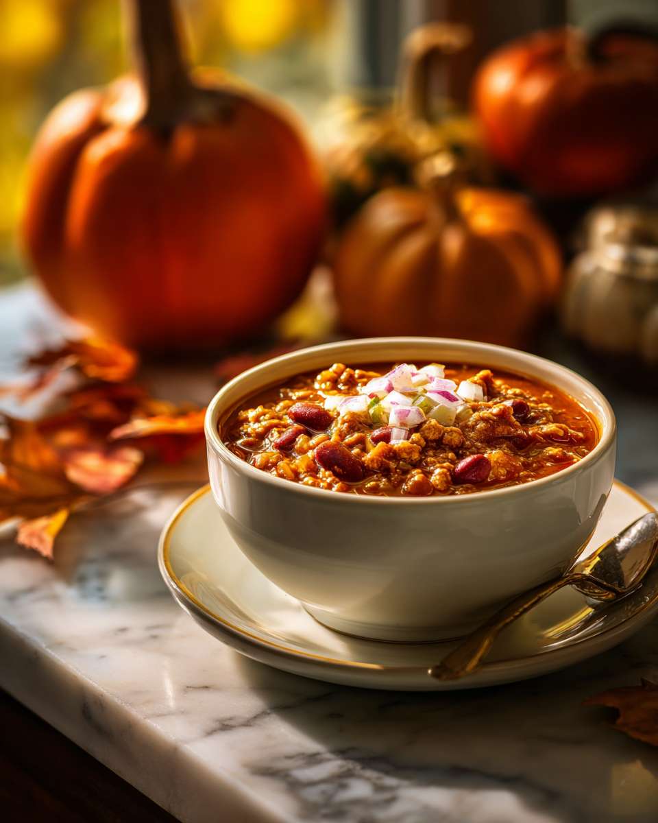 Hearty Pumpkin Turkey Chili
