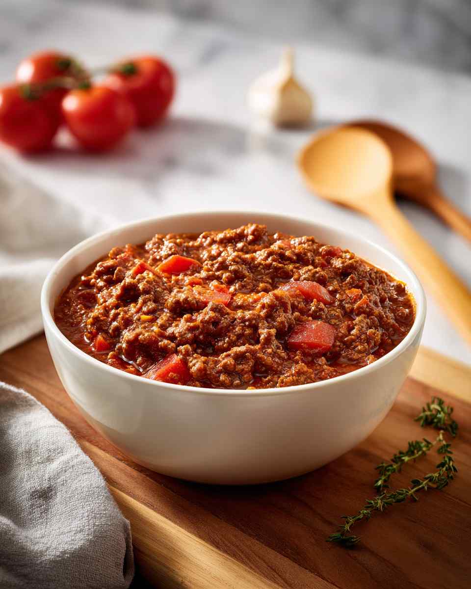 Hearty Simmered Beef Bolognese Sauce