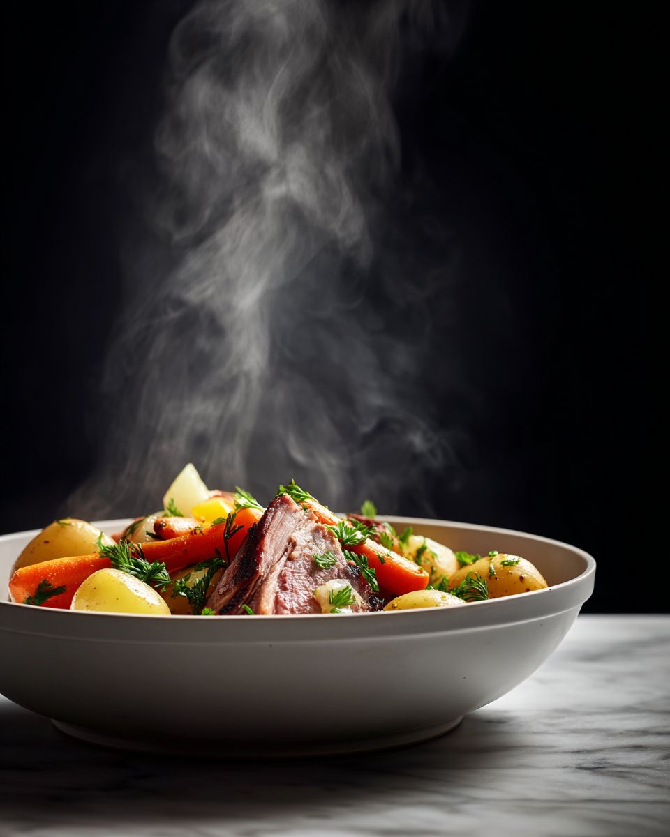 Hearty Smoked Pork and Vegetable Boil