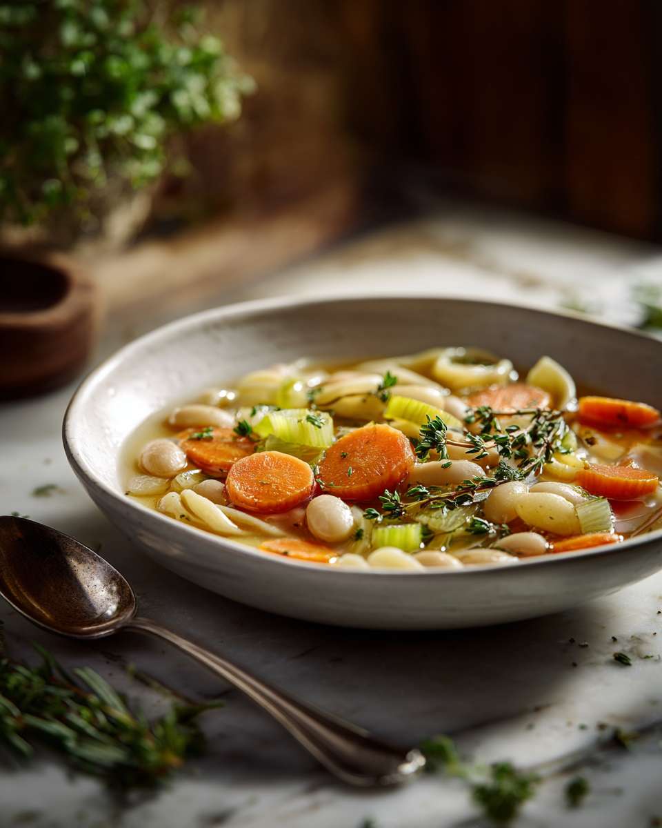 Hearty Vegetable and Bean Pasta Soup