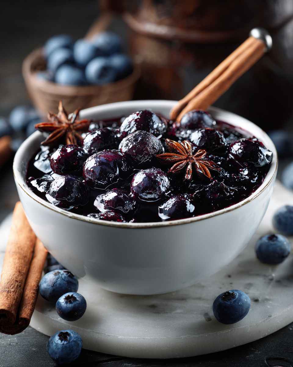 Homemade Blueberry Preserves with Warm Spices