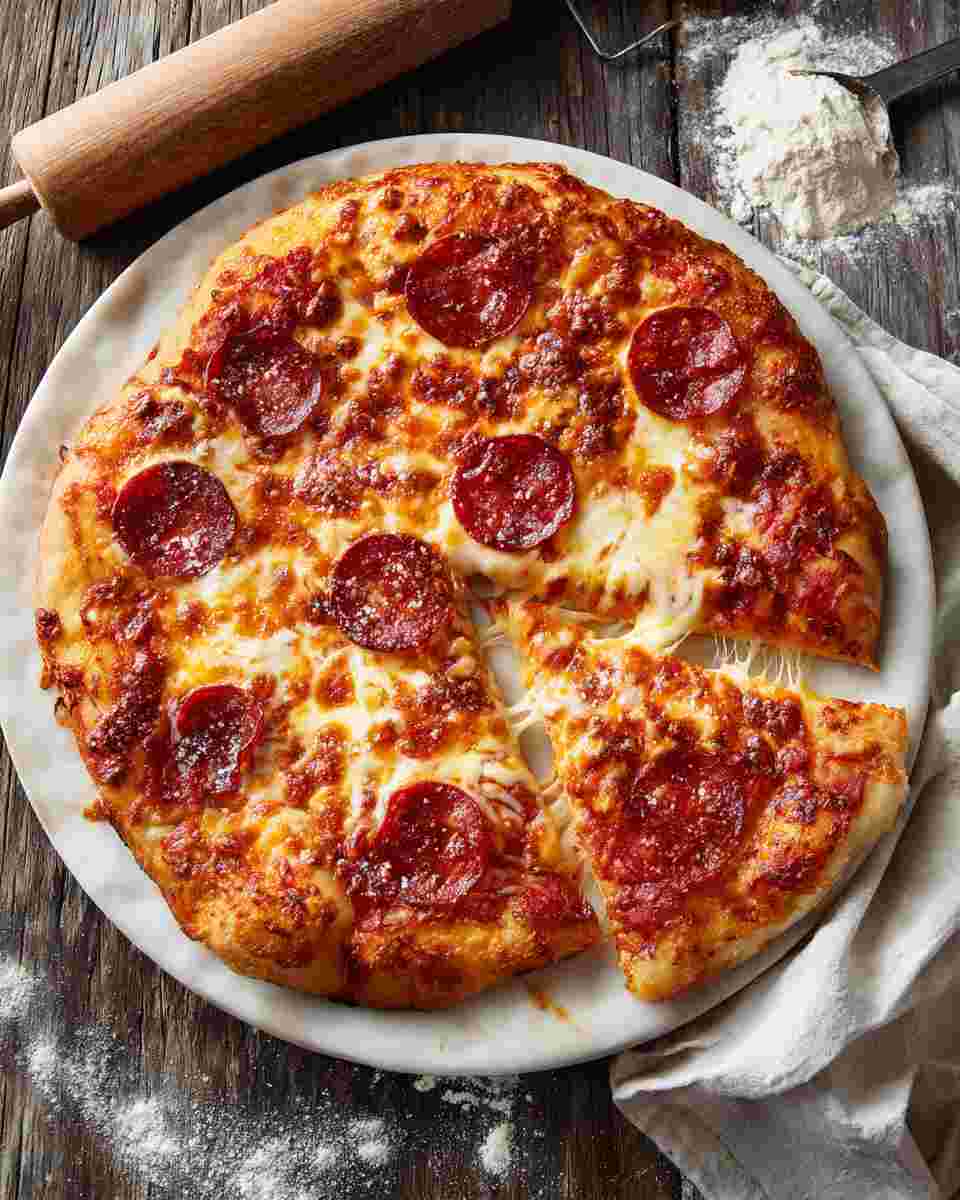 Homemade Cheesy Crust Pepperoni Pizza