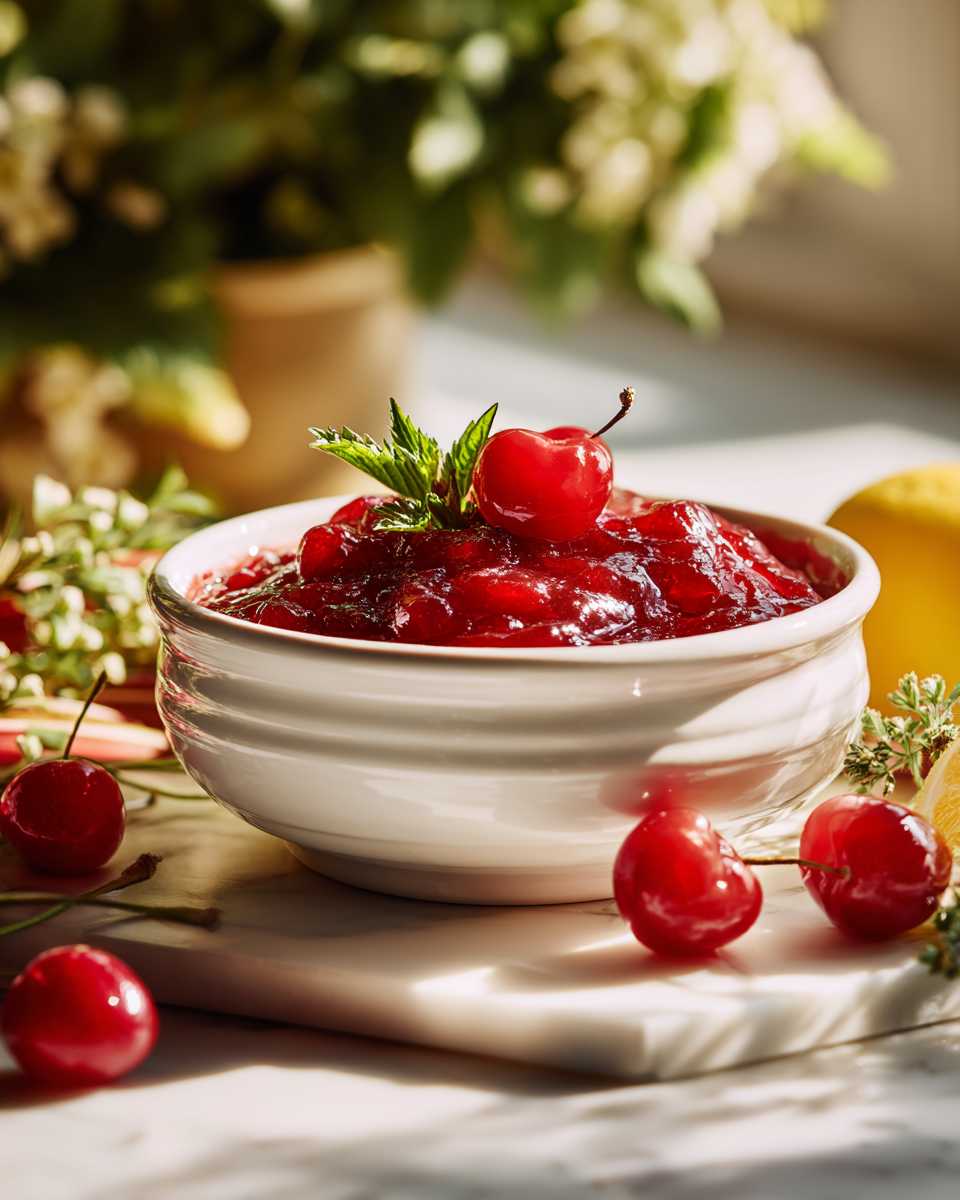 Homemade Cherry Rhubarb Jam