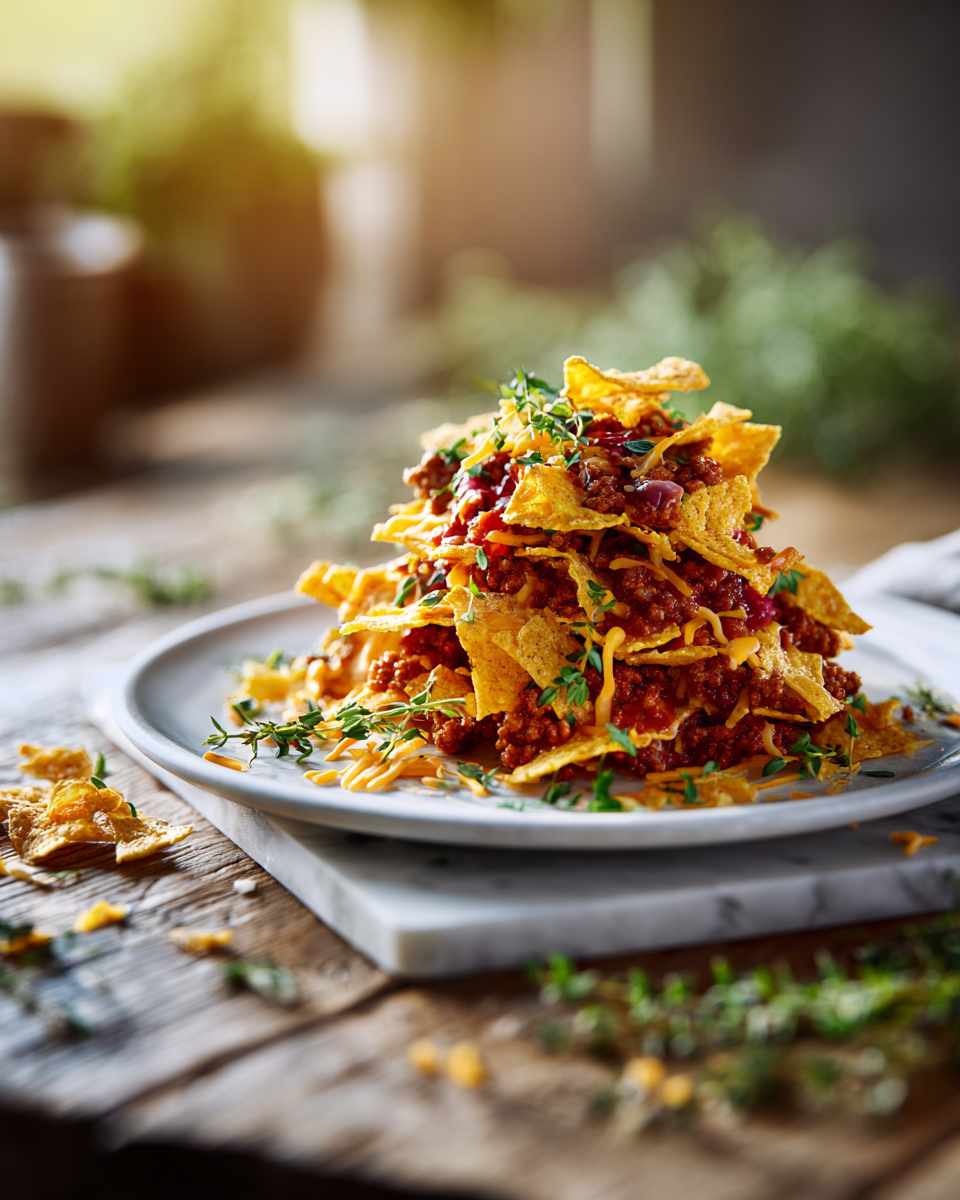 Layered Chili Haystacks
