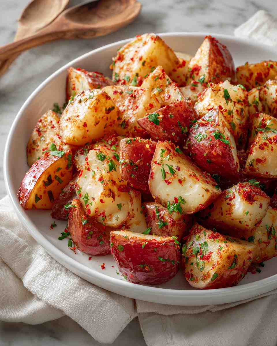 Microwave Buttery Garlic Roasted Red Potatoes