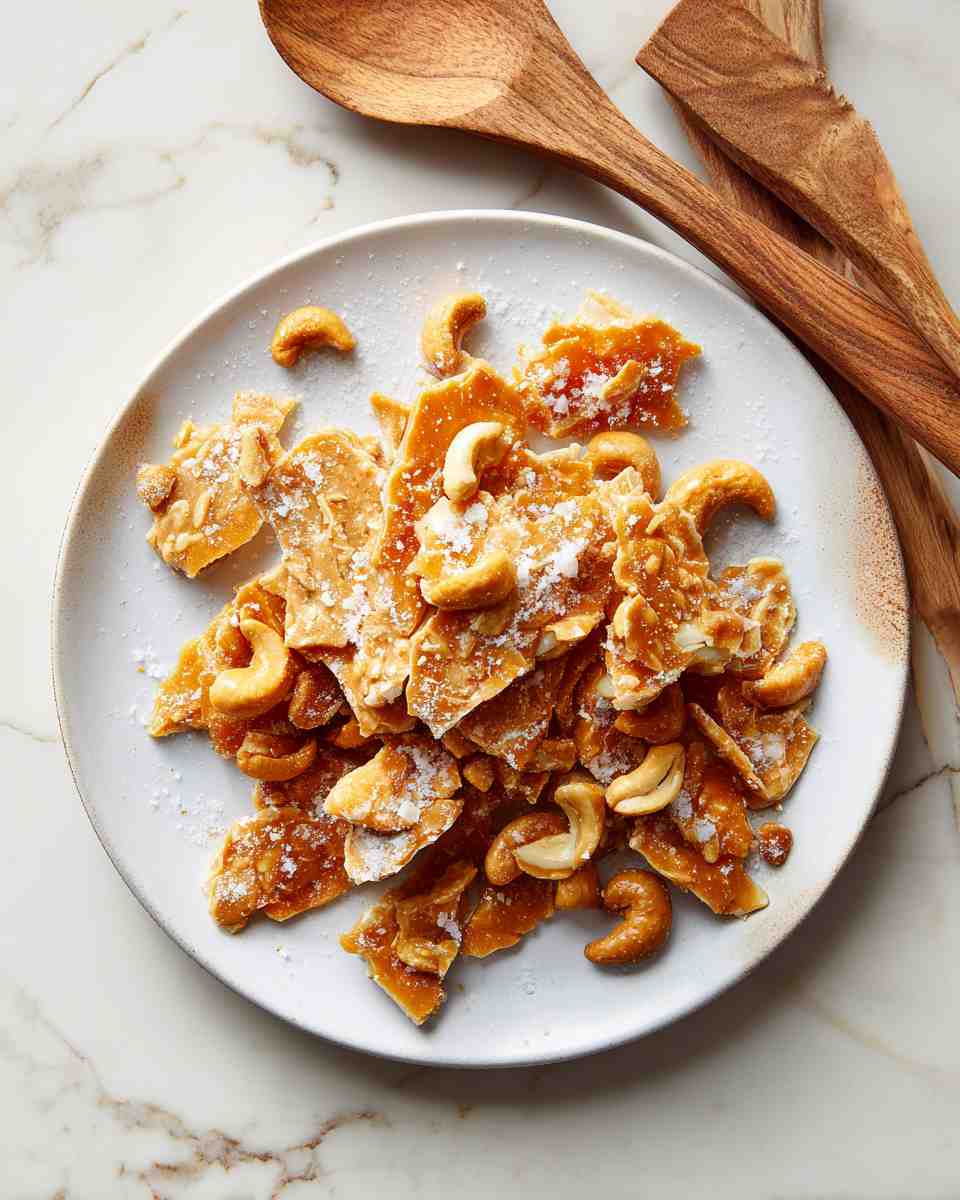 Microwave Cashew Brittle Candy