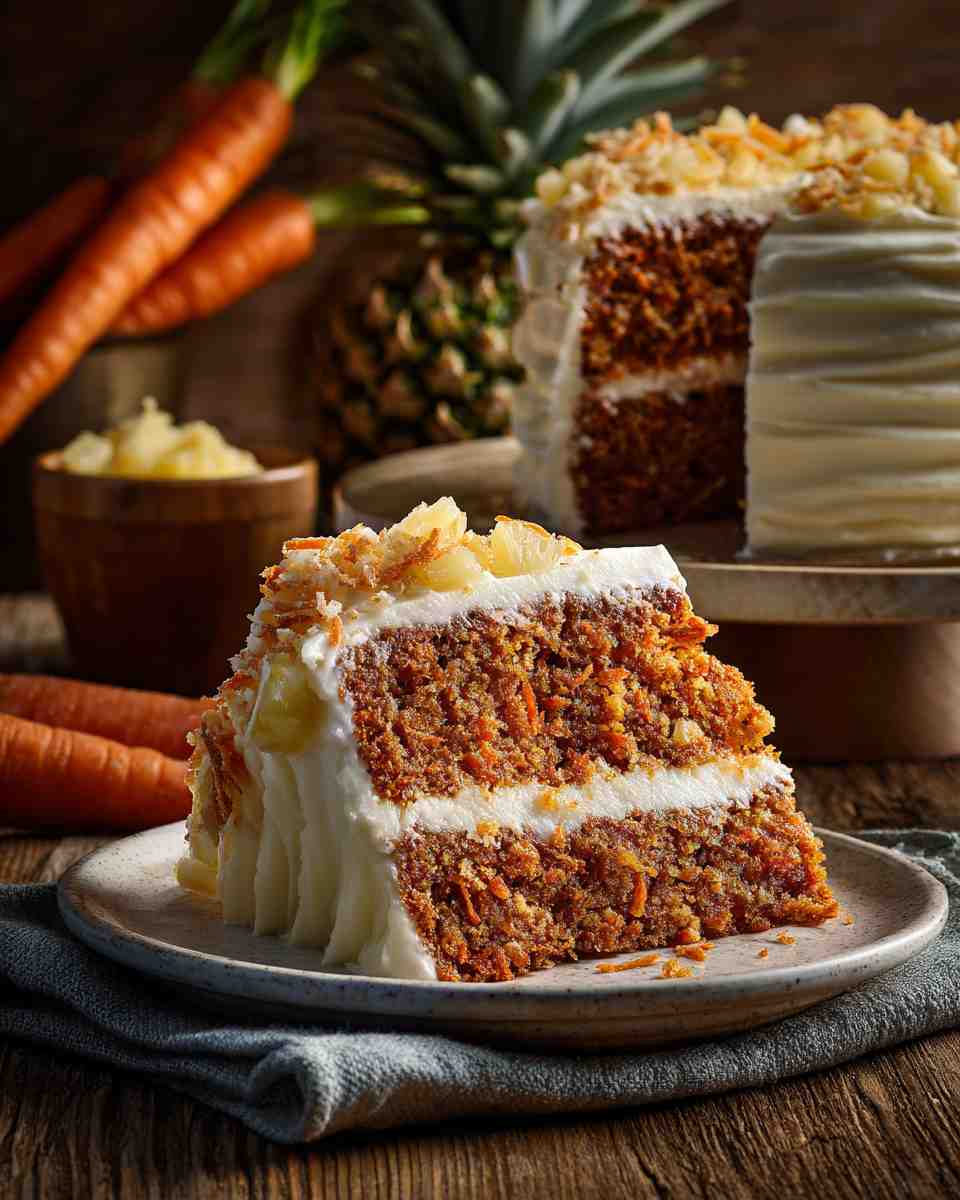 Moist and Flavorful Carrot Cake with Creamy Cream Cheese Frosting