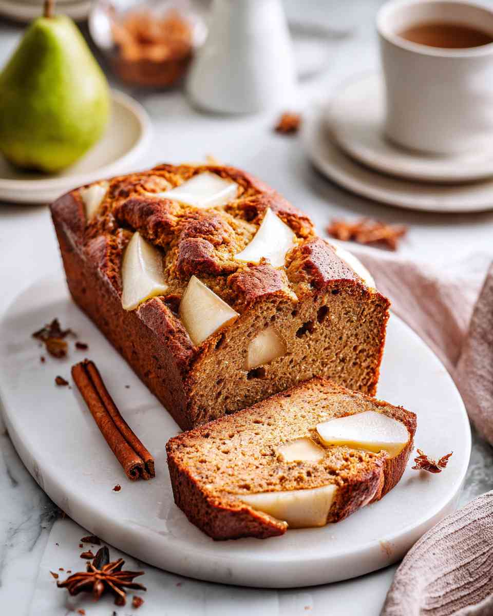Moist Autumn Pear Quick Bread
