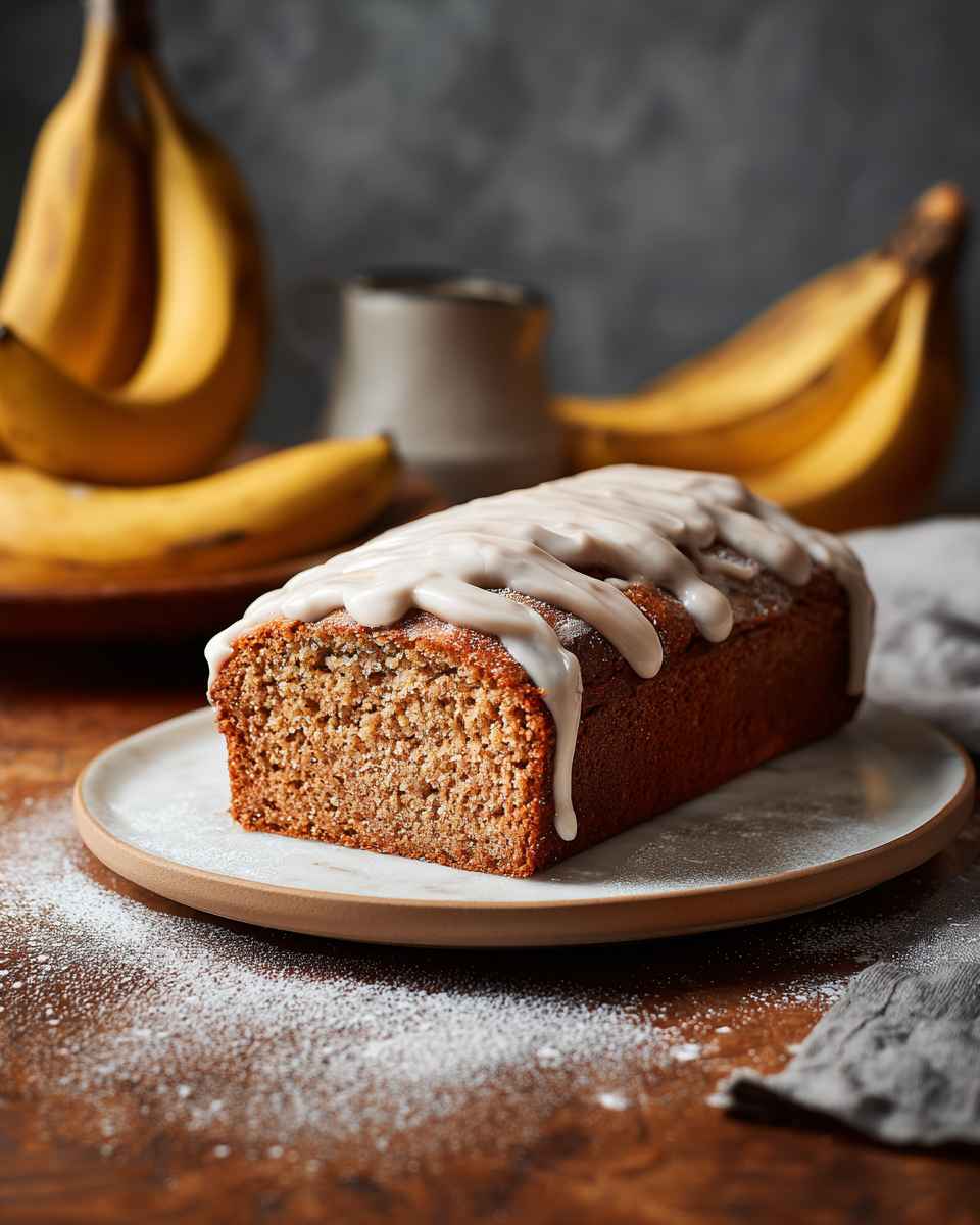 Moist Banana Bread Cake with Brown Sugar Frosting