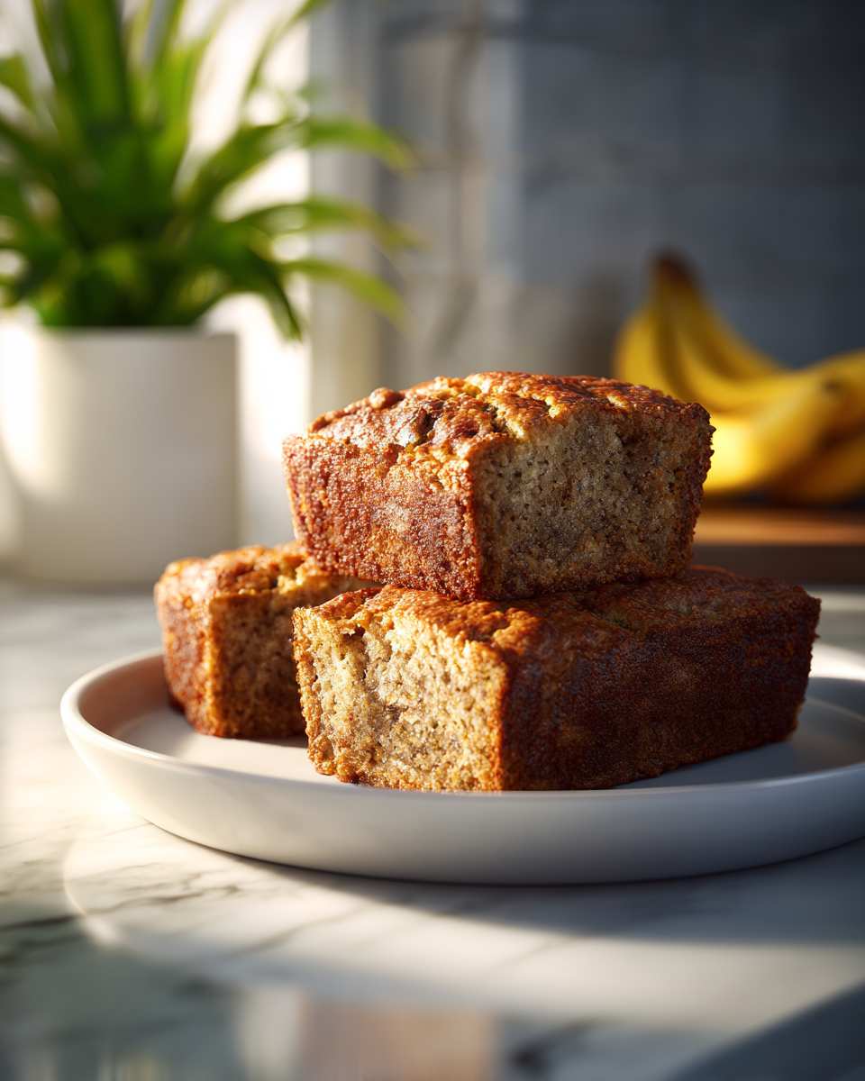 Moist Banana Bread Squares