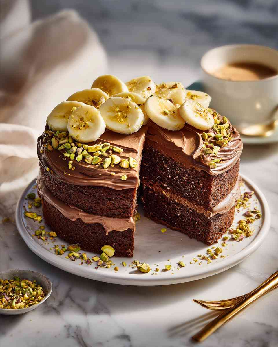 Moist Banana Cake with Decadent Chocolate Cream Cheese Frosting