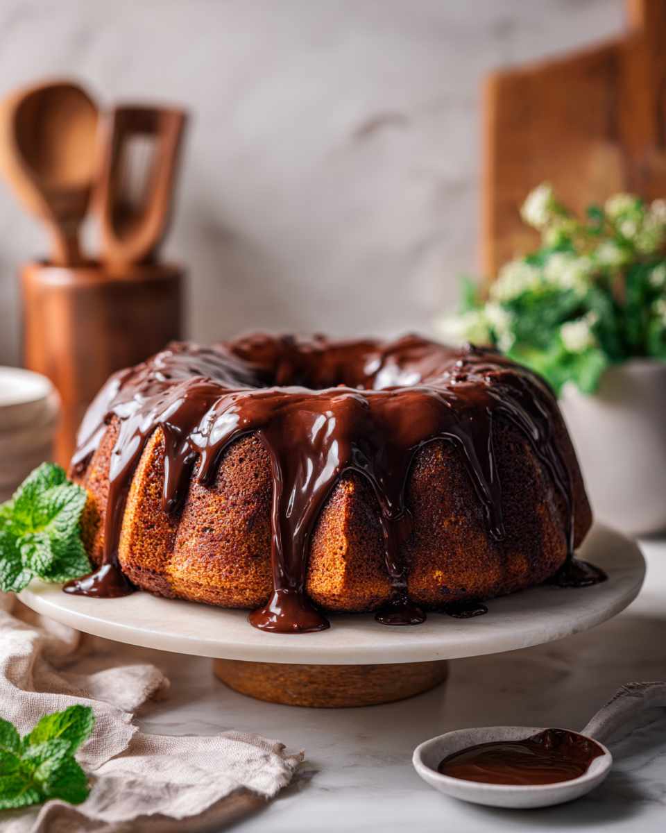 Moist Banana Chocolate Cake