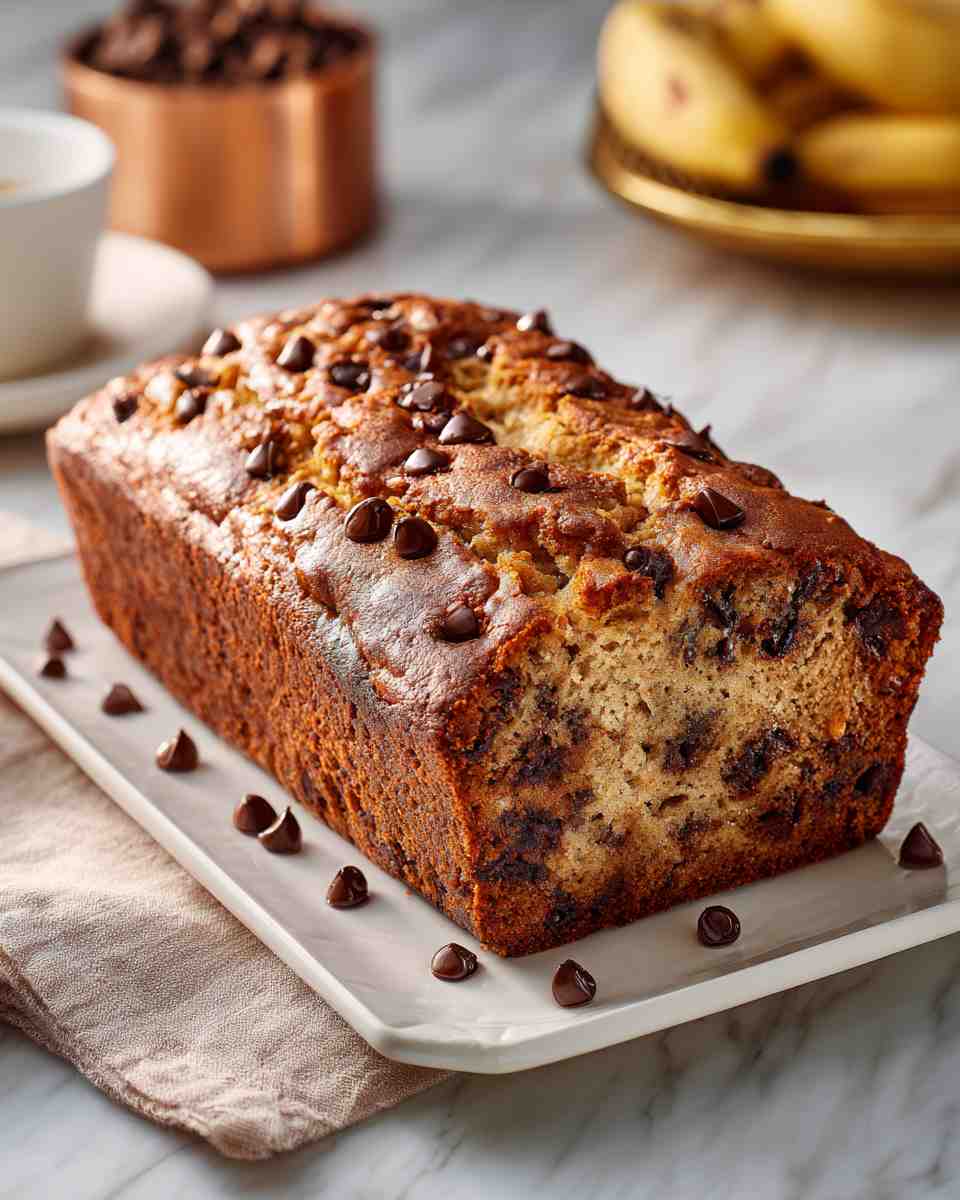 Moist Banana Chocolate Chip Bread