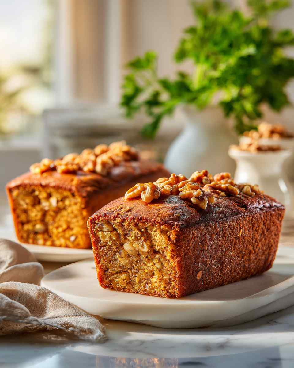 Moist Banana Nut Cornbread Loaves
