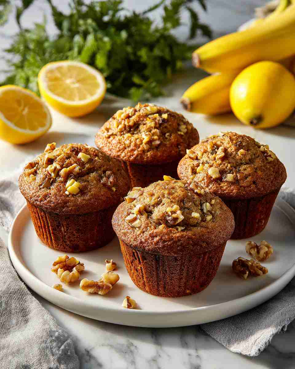 Moist Banana Nut Muffins