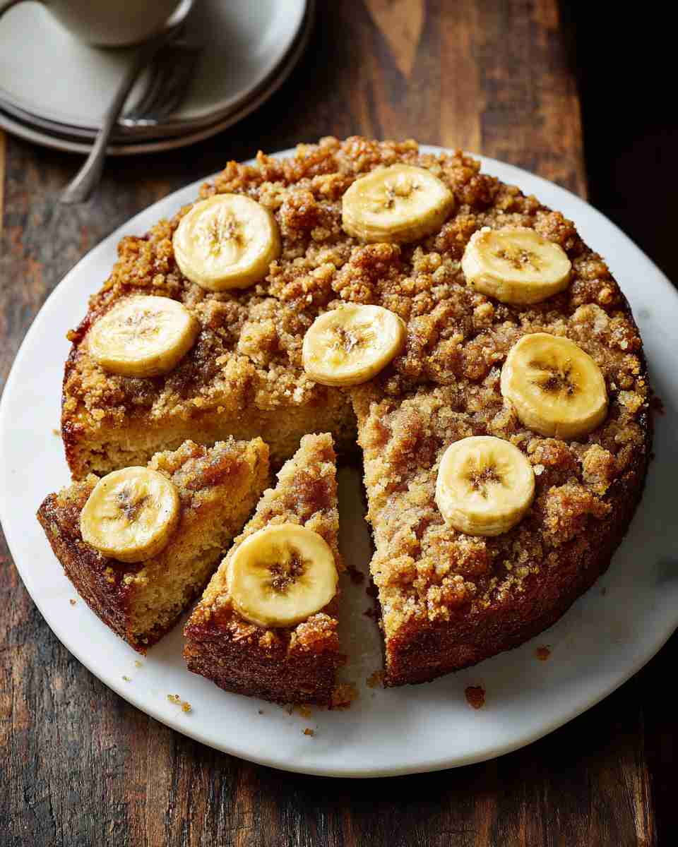 Moist Banana Streusel Coffee Cake