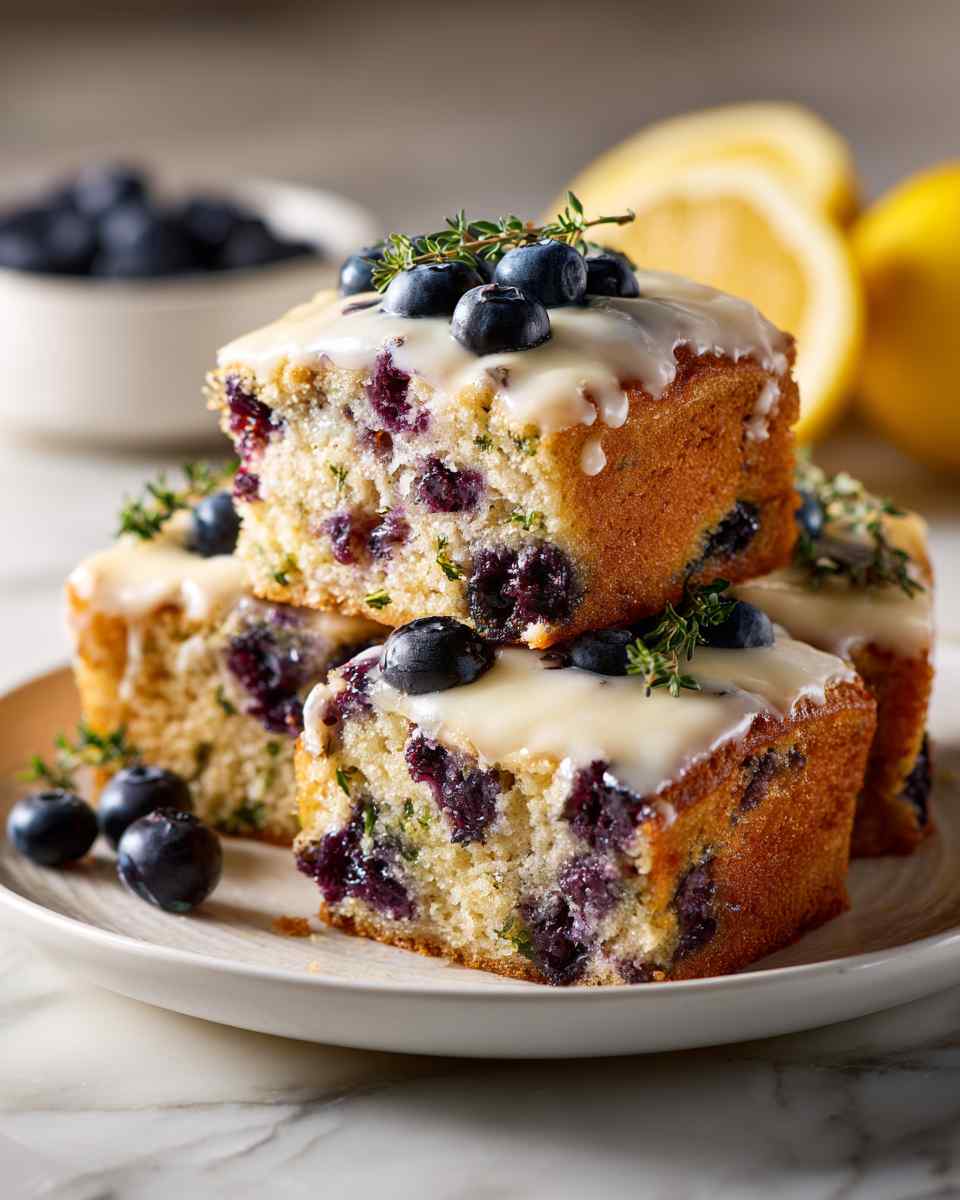 Moist Blueberry Zucchini Bread Squares