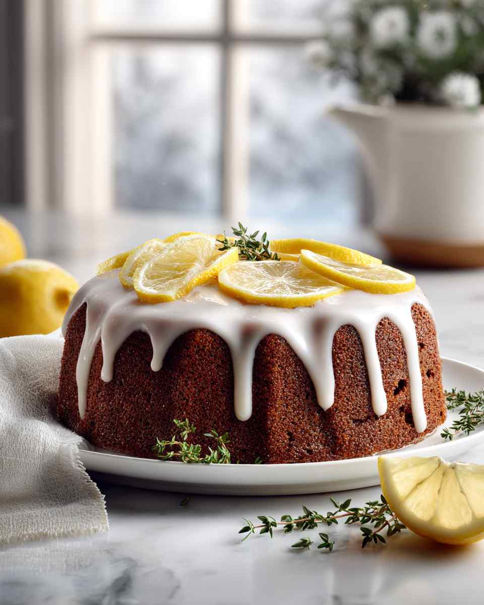 Moist Gingerbread Cake with Zesty Lemon Sauce