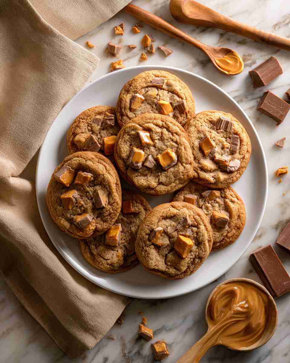 Peanut Butter Butterfinger Cookies