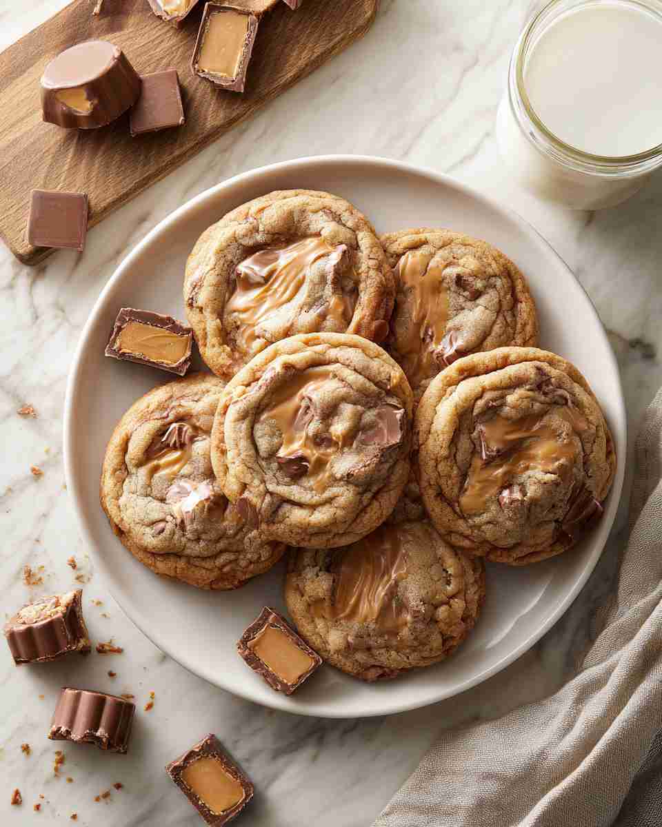 Peanut Butter Stuffed Chewy Cookies