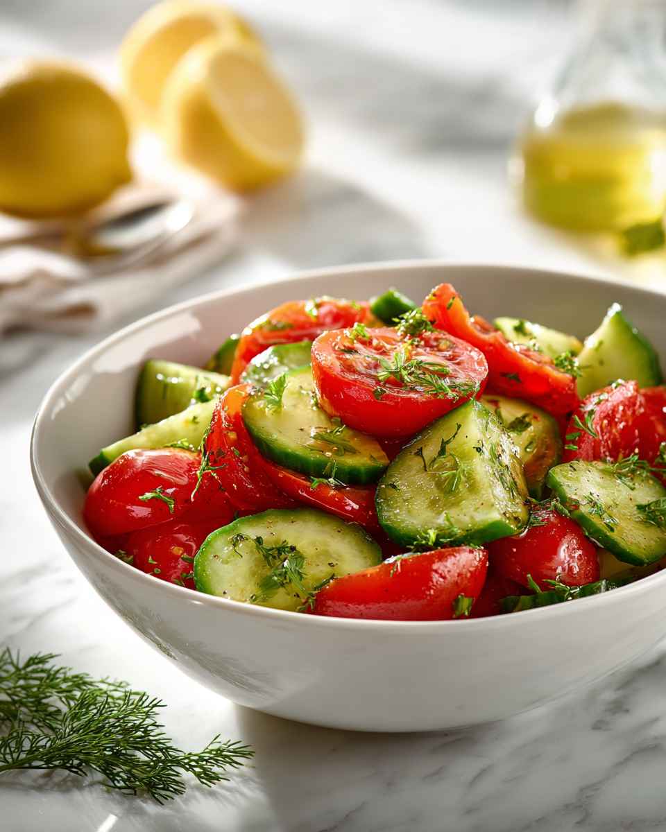 Refreshing Balsamic Cucumber and Tomato Salad