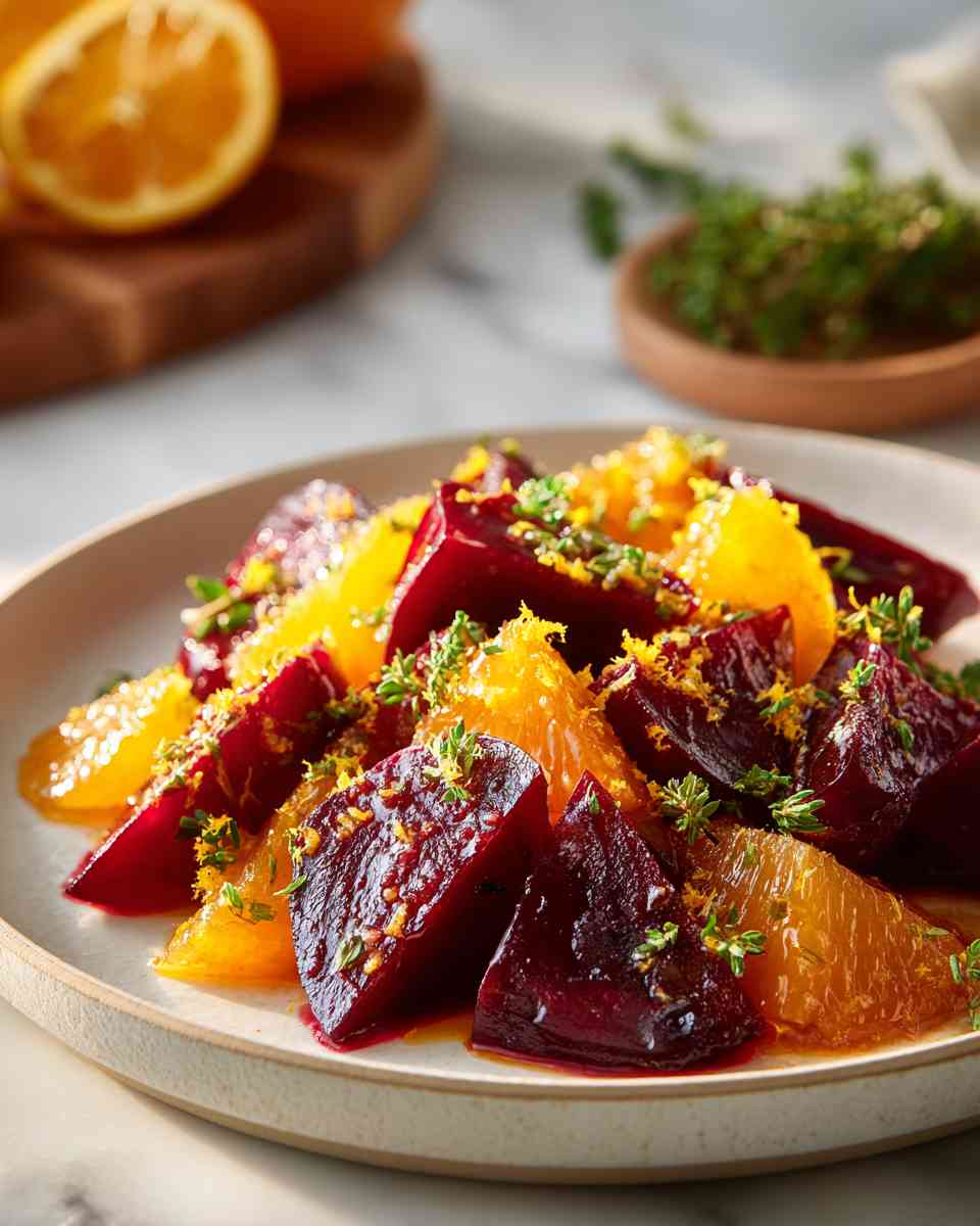 Roasted Beets with Zesty Orange Glaze