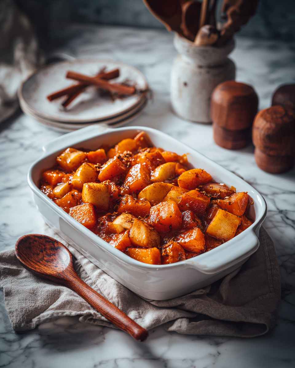 Roasted Butternut Squash and Apple Casserole