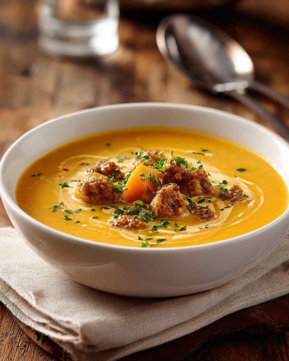 Roasted Butternut Squash and Italian Sausage Soup
