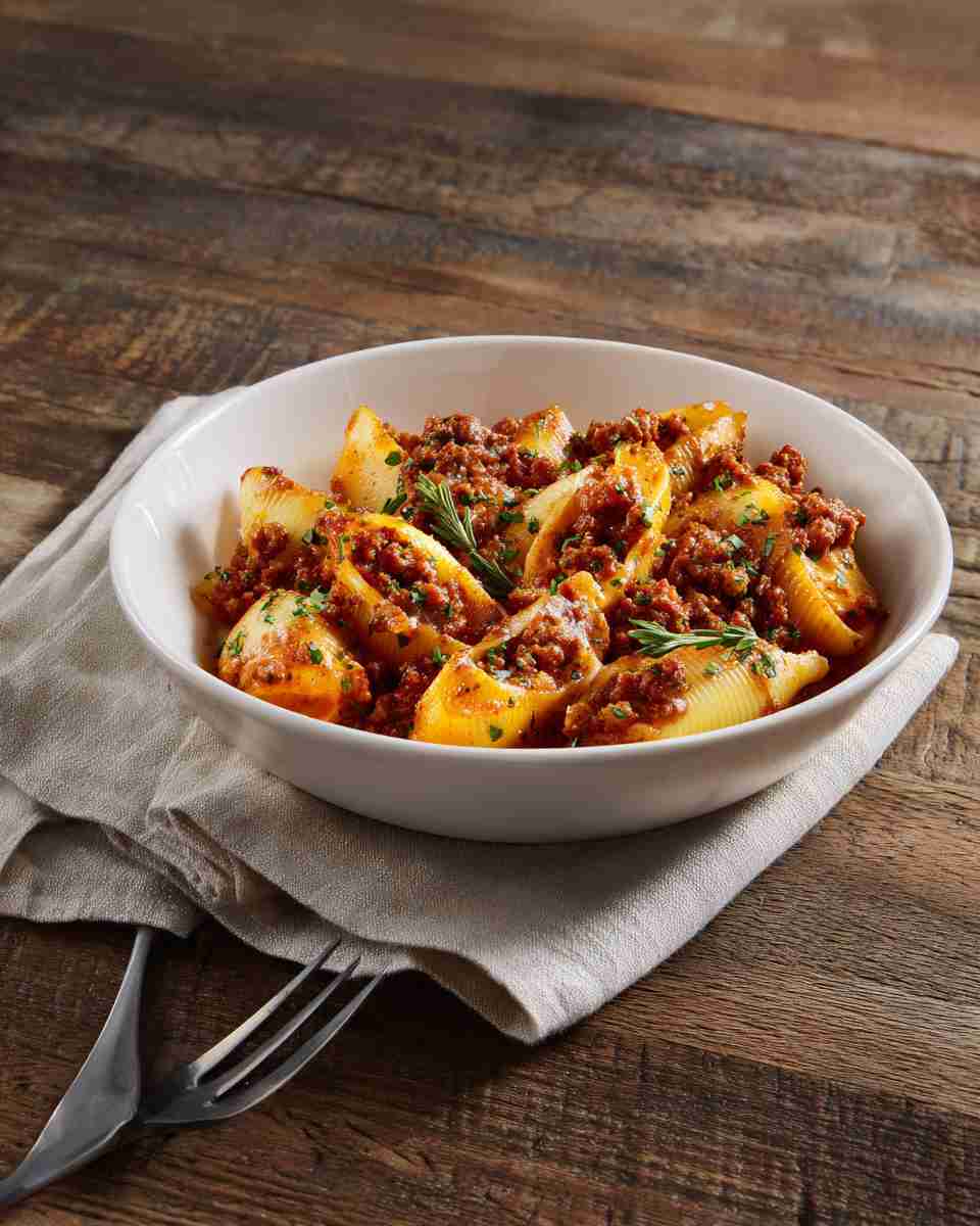 Roasted Butternut Squash and Spicy Sausage Stuffed Shells